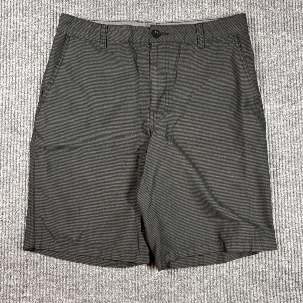 Supply Co‎ Shorts Mens Size 34 Gray Striped Chino Flat Front Casual Summer